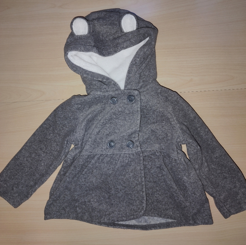 Baby girl Carter's gray fleece jacket 9m